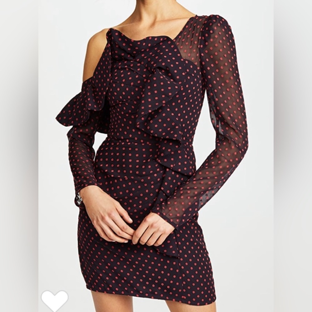 Self Portrait Plumetis Mini Dress, size 10, worn once